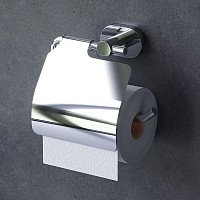 Уценка. Держатель для туалетной бумаги с крышкой AM.PM Sense L A74341400, хром, УЦ-ЭНГ-000000374 от Водопад  фото 2