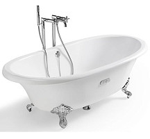 Чугунная ванна Roca Newcast 233650007 170х85 без отверстий для ручек, белая от Водопад  фото 1