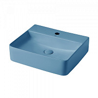 Раковина накладная Abber Rechteck AC2203MSB 50х42х13, цвет синий матовый от Водопад  фото 1