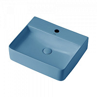 Раковина накладная Abber Rechteck AC2203MSB 50х42х13, цвет синий матовый от Водопад  фото 3