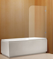 Шторка для ванны Avek Fort D3 10401 600х1400, (неподвижная) прозрачное стекло 6мм, профиль хром от Водопад  фото 1