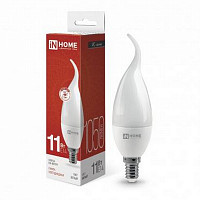 Лампа светодиодная In Home LED-СВЕЧА НА ВЕТРУ-VC, 4690612030470, 11 Вт, 4000 К, E 14, 1050 Лм от Водопад  фото 1