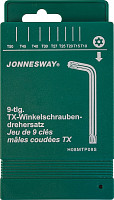 Набор ключей торцевых Jonnesway TORX® H08MTP09S с центрированным штифтом Т10-50, 9 предметов от Водопад  фото 2