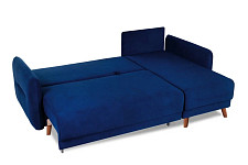 Диван-кровать угловой Finsoffa Folde Ottoman, Flip-out 3БК, с подушками, темно-синий от Водопад  фото 3