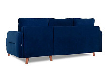Диван-кровать угловой Finsoffa Folde Ottoman, Flip-out 3БК, с подушками, темно-синий от Водопад  фото 5