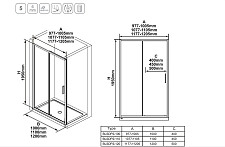 Душевая дверь Ravak Blix Slim BLSDP2-100 X0PMA0C00Z1, раздвижная, блестящий-транспарент от Водопад  фото 3