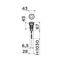 Пневматическая кнопка для измельчителя Omoikiri SW-01-GB 4996049 нержавеющая сталь / графит от Водопад  фото 3