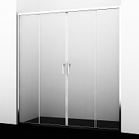 Душевая дверь WasserKRAFT Lippe 45S08 1500х1900, прозрачное стекло, профиль серебро от Водопад  фото 1