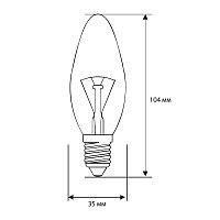 Лампа накаливания Camelion MIC B CL 8968 40 Вт, E14 от Водопад  фото 2