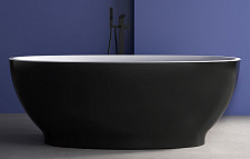 Акриловая ванна Abber AB9207MB 165х80х60 черная матовая от Водопад  фото 1