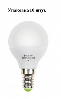 Лампа Jazzway PLED- ECO-G45 светодиодная шарик 5Вт E14 3000К упаковка 10 шт от Водопад  фото 3