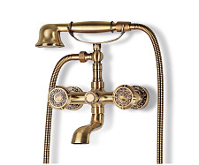 Смеситель для ванны с душем Bronze de Luxe Royal 10119 бронза от Водопад  фото 1