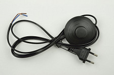 Сетевой шнур Uniel UCX-C20/02A-170 BLACK UL-00004435 с вилкой и выключателем (напольный) 2А, 500Вт, 1,7м черный от Водопад  фото 1