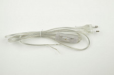 Сетевой шнур Uniel UCX-C11/02A-170 CLEAR UL-00004433 с вилкой и выключателем 2А, 500Вт, 1,7м прозрачный от Водопад  фото 1