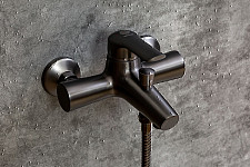 Смеситель для ванны с душем Orange M54 графит от Водопад  фото 2