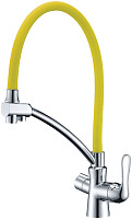 Смеситель для кухни Lemark Comfort LM3070C-Yellow с подключением фильтра, хром / жёлтый от Водопад  фото 1
