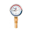 Термоманометр Росма ТМТБ-3 D 80 мм, 0-120*C, 25 бар, 1/2&quot; НР L=64, аксиальный/осевой, с клапаном