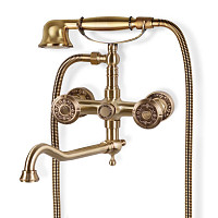 Смеситель для ванны с душем Bronze de Luxe Royal 10119D бронза от Водопад  фото 1