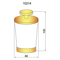 Стакан для ватных дисков Boheme 10216, стекло/хром от Водопад  фото 2