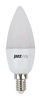 Лампа светодиодная JazzWay PLED-SP, 1027818-2, 7 Вт, C37 свеча 3000 К, теплый белый, E 14, 530 Лм