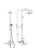 Душевая система Ledeme H80 L2480 со смесителем и тропическим душем от Водопад  фото 2