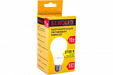 Лампа светодиодная Eurolux LL-E-A60-15W-230-2,7K-E27, 76/2/19 (груша, 15 Вт, теплый, Е27) от Водопад  фото 2