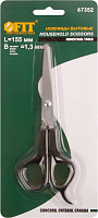 Ножницы Fit 67352 бытовые нержавеющие пластиковые ручки, толщина лезвия 1,5 мм, 160 мм от Водопад  фото 3