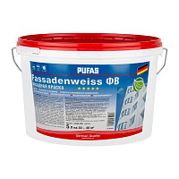 Краска фасадная Pufas Fassadenweiss A белая мороз. (5 л) от Водопад  фото 1