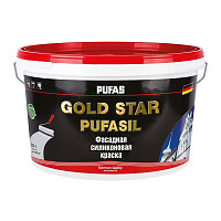 Краска фасадная Pufas Gold Star Pufasil основа А силикон. мороз (10 л) от Водопад  фото 1