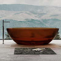 Прозрачная ванна Abber Kristall AT9702Opal из полиэфирной смолы 180х85х52 коричневая от Водопад  фото 1
