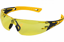 Очки защитные Denzel 89192 открытые, поликарбонатные, желтая линза, 2х компонентные дужки от Водопад  фото 1