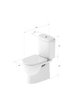 Унитаз-компакт Sanita Luxe Art WC.CC/Art/2-DM/WHT.G/S1 Comfort белый S1 с сиденьем микролифт от Водопад  фото 2