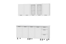 Кухонный гарнитур SV-мебель «Вектор» 2 м, без столещницы, белый / бланж / бланж от Водопад  фото 2