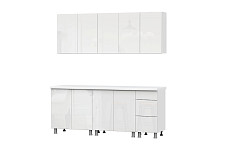 Кухонный гарнитур SV-мебель «Модерн New» 2,0 м, без столешницы, белый / белый глянец бруно / белый глянец бруно от Водопад  фото 2