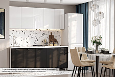Кухонный гарнитур SV-мебель «Модерн New» 2,0 м, без столешницы, белый / белый глянец бруно / графит от Водопад  фото 1