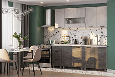 Кухонный гарнитур SV-мебель «Модус» 2,0 м, без столешницы, белый / цемент светлый / камень тёмный от Водопад  фото 1