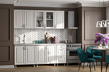 Кухонный гарнитур SV-мебель «Прованс» 2,0 м, без столешницы, белый / белый текстурный / белый текстурный от Водопад  фото 1