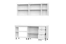 Кухонный гарнитур SV-мебель «Прованс» 2,0 м, без столешницы, белый / белый текстурный / белый текстурный от Водопад  фото 3