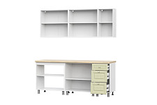 Кухонный гарнитур SV-мебель «Прованс» 2,0 м, без столешницы, белый / фисташковый текстурный / фисташковый текстурный от Водопад  фото 3