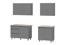 Кухонный гарнитур SV-мебель «Денвер» 2,0 м, со столешницей, графит серый / дуб сонома от Водопад  фото 3