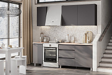 Кухонный гарнитур SV-мебель «Денвер» 1,6 м, со столешницей, графит серый / дуб сонома от Водопад  фото 1