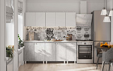 Кухонный гарнитур SV-мебель "КГ - 1" 2 м, со столешницей, белый / белый / цемент светлый / антарес от Водопад  фото 1