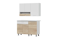 Кухонный гарнитур SV-мебель "КГ - 4" 1,2 м, со столешницей, белый / дуб сонома / белый / антарес от Водопад  фото 3