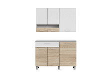 Кухонный гарнитур SV-мебель "КГ - 4" 1,2 м, со столешницей, белый / дуб сонома / белый / антарес от Водопад  фото 4