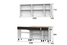 Кухонный гарнитур SV-мебель "КГ 2" 2 м, со столешницей, Серия 2, белый / дуб венге / дуб сонома от Водопад  фото 2