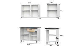 Кухонный гарнитур SV-мебель «Лаванда» 1,7 м, без столешницы, дуб делано от Водопад  фото 3