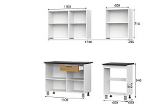 Кухонный гарнитур SV-мебель «Лаванда» 1,7 м, без столешницы, дуб золотой от Водопад  фото 3