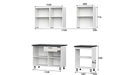Кухонный гарнитур SV-мебель «Лаванда» 1,7 м, без столешницы, сосна санторини светлый от Водопад  фото 3