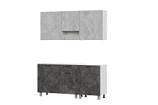 Кухонный гарнитур SV-мебель «Розалия» 1,7 м, без столешницы, цемент светлый / цемент тёмный от Водопад  фото 1