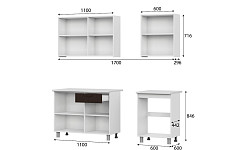 Кухонный гарнитур SV-мебель "Розалия" 1,7 м, Серия 2, со столешницей, белый / дуб млечный / дуб венге / антарес от Водопад  фото 5